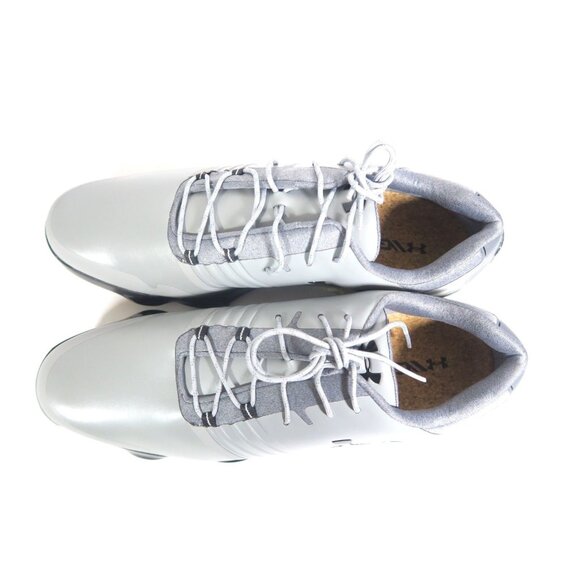 Under Armour Tempo Sport Golf Shoes White/Silver/Black Spieth Size 7 1288576-101 - Picture 4 of 9